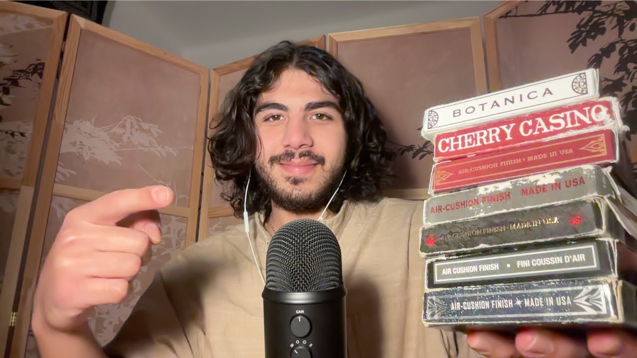 ASMR showing you my playing cards collection (whispered)