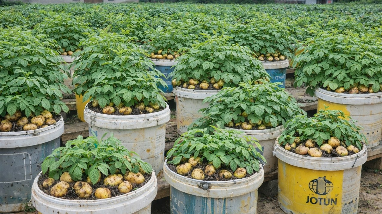Grow Potatoes All Year Round in Plastic Containers – No Garden Needed!