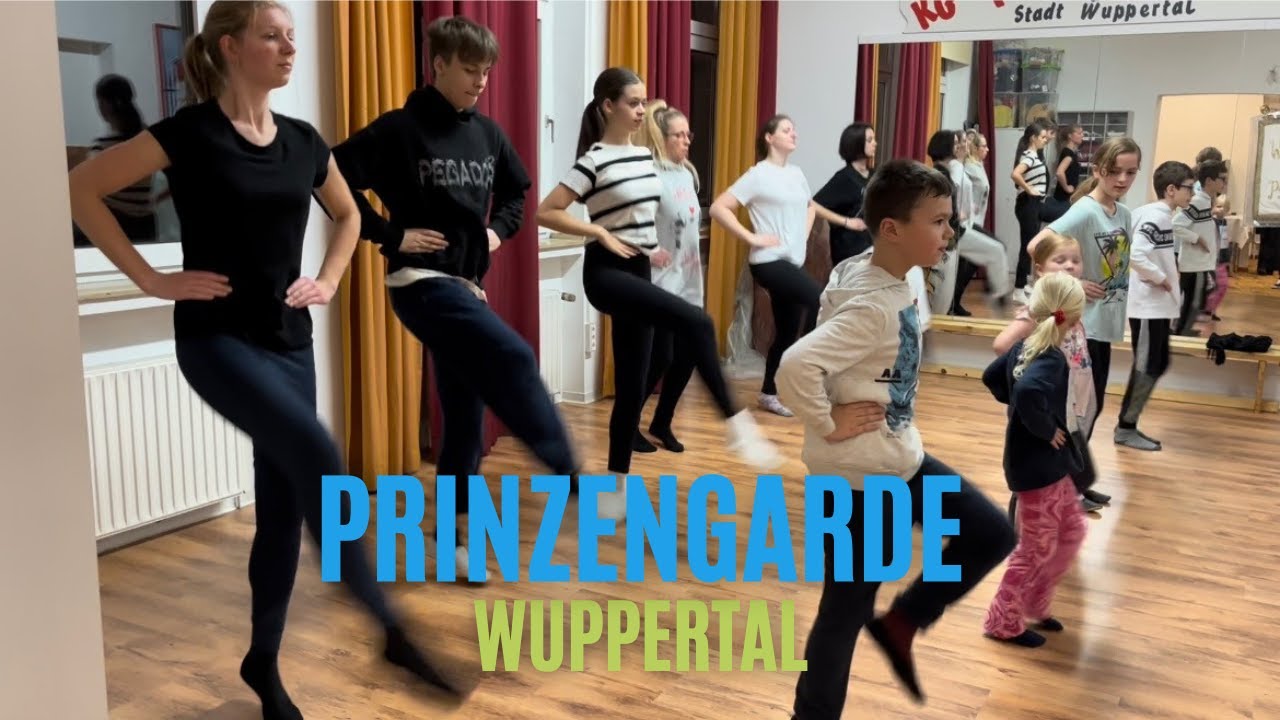 Beim Training einer Tanzgarde