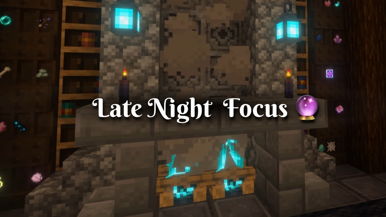 Dark Academia Witch Lair 🕯️| Relaxing (6 Hour) C418 Minecraft Ambience Music for Sleep & Study 🌙🔮