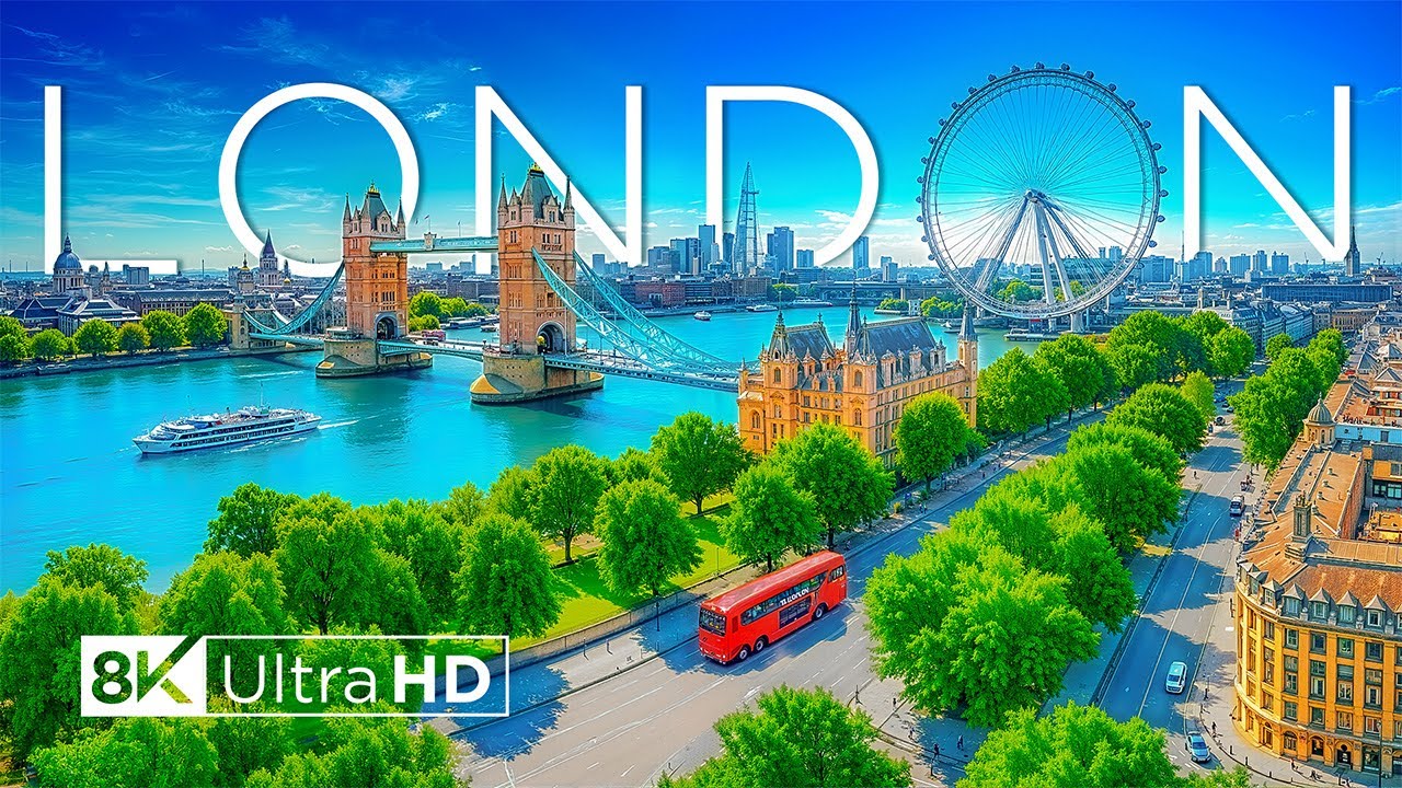 Лондон 8K UHD &mdash; знаковые достопримечательности и вневременное очарование под успокаивающую музыку