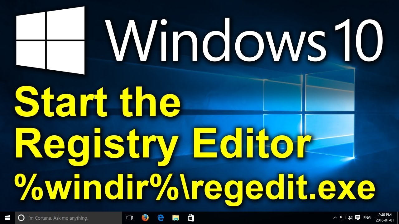✔️ Windows 10 &mdash; Запустите редактор реестра [%windir%\regedit.exe]