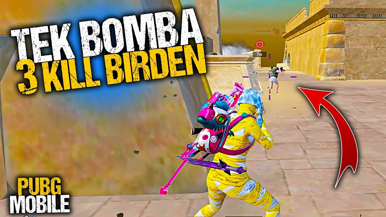 FİRAVUNUN EVİNDE TEK BOMBA İLE 3 KILL BİRDEN ALDIM ! | PUBG MOBİLE