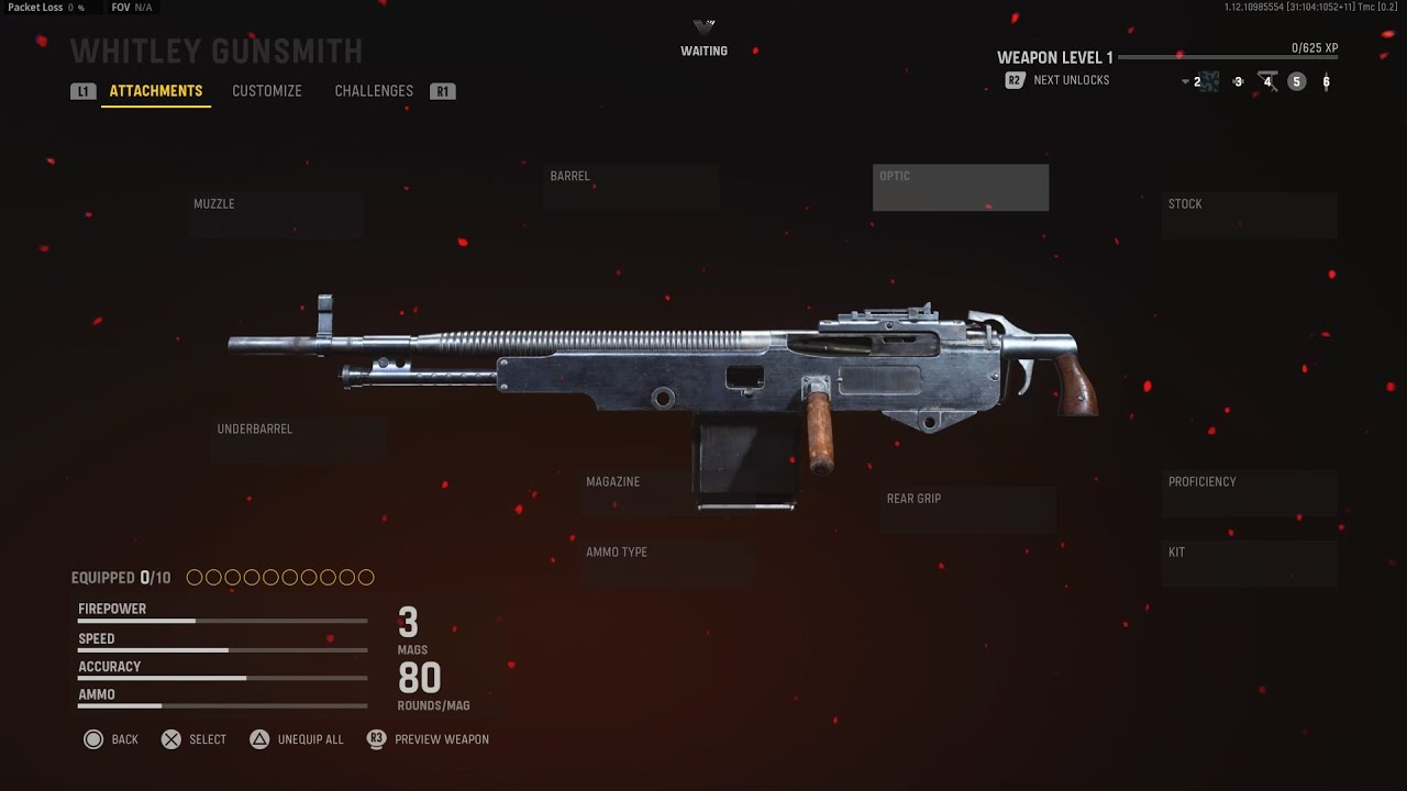 VANGUARD - All LMG Attachments ~ WHITLEY