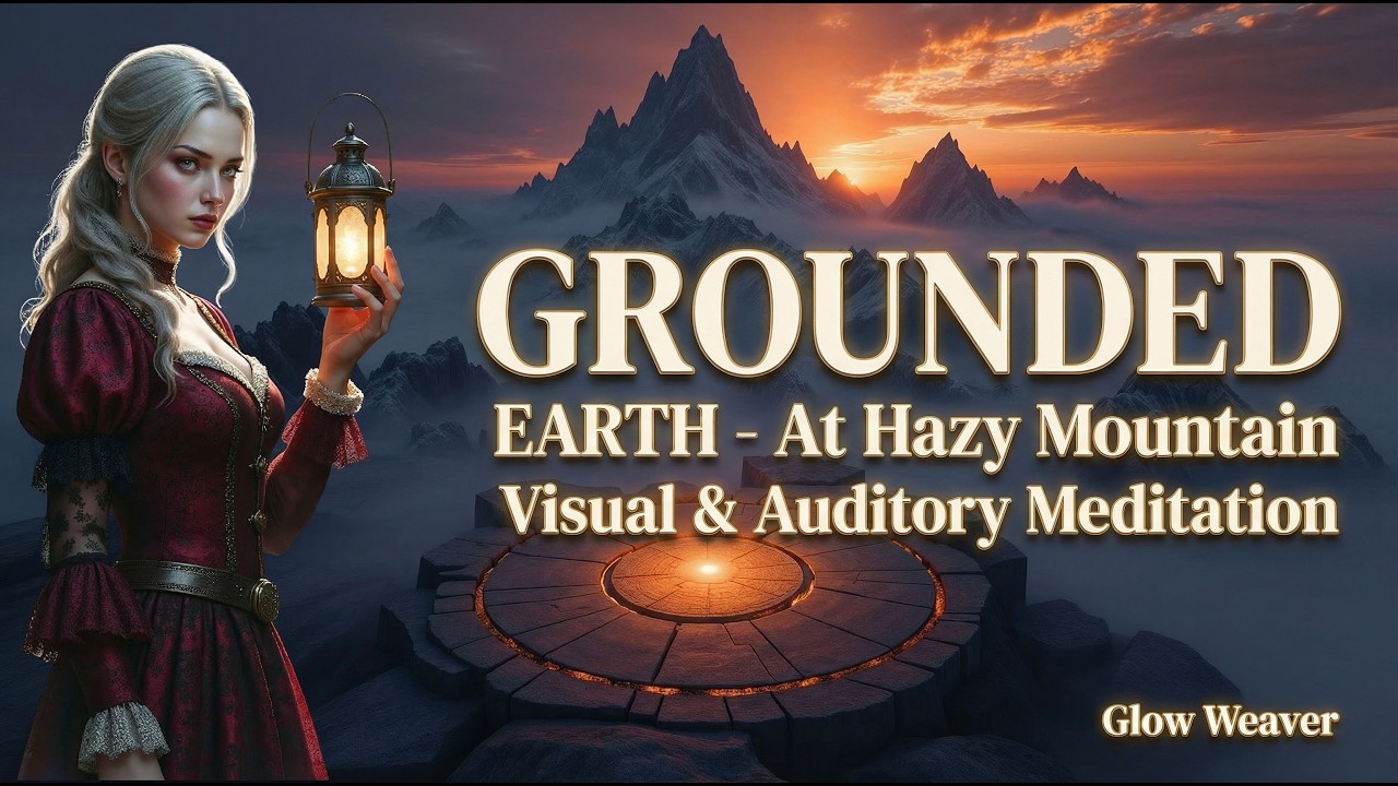 GROUNDED At Hazy Mountain | Visual Auditory Meditation | Glow Weaver