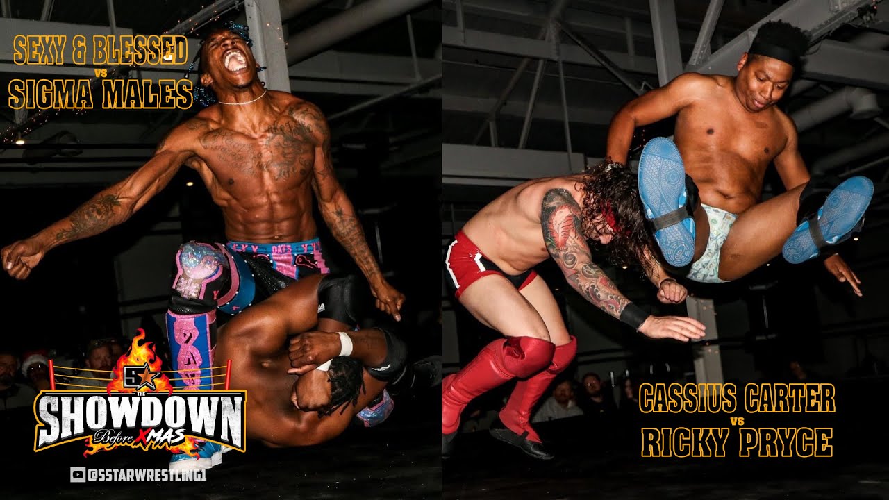 (FREE MATCH) Sexy & Blessed vs Sigma Males, Cassius Carter vs Ricky Pryce | 5 Star Wrestling