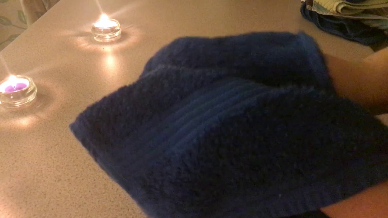 ASMR towel sounds (towel scrubbing & shaking) + laundry detergent plastic bottle sounds - whispered