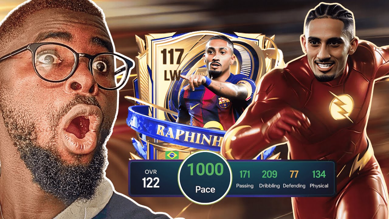 117 Raphinha UTOTY Card is the PACE GOD 🤯😱 | I used the Flash in FC Mobile