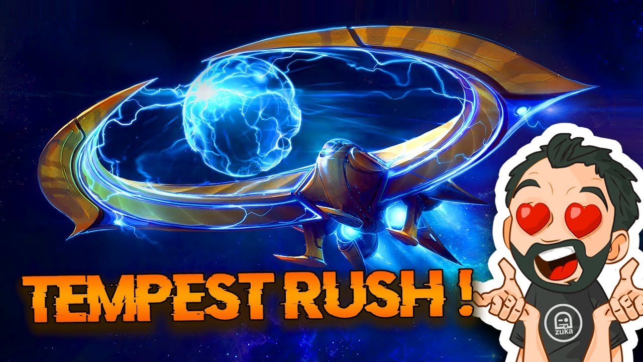 StarCraft 2 - PvZ - My NEW All-in ! Fast TEMPEST into mass Zealot !