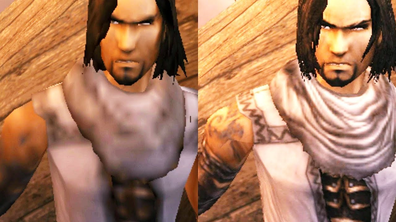 Prince of Persia The Two Thrones PS2 VS PSP Graphics Comparison