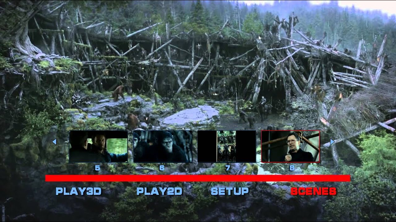 DAWN OF THE PLANET OF THE APES 2014 3D+2D Blu-ray 50G + 25G 3DVietnamese