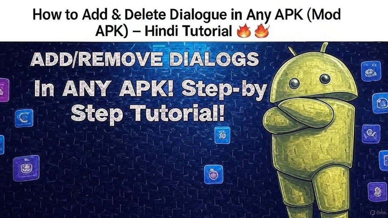How to Add & Delete Dialogue in Any APK (Mod APK) – Hindi Tutorial 🔧📱