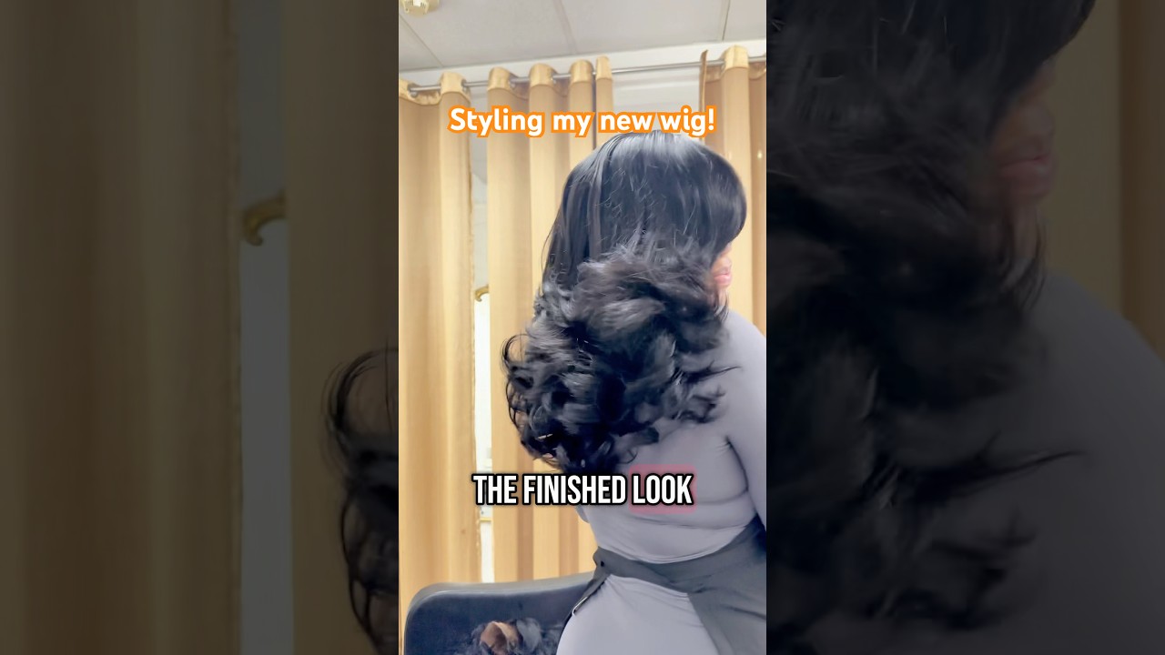 Styling my new wig! Deep side part W heavy layers 🥰 #wigmaker #wigtutorial  #minivlog #momlife