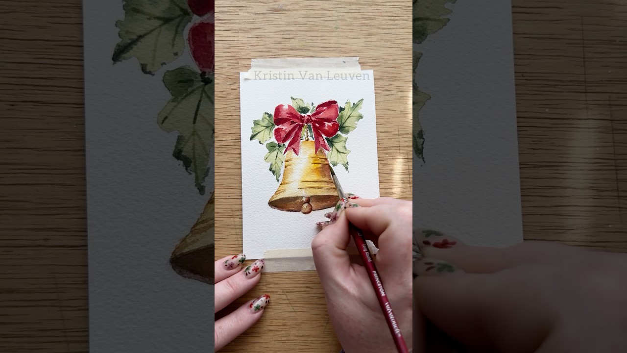 New 12 days of watercolor holiday cards! Can you guess the movie I was inspired by today?
