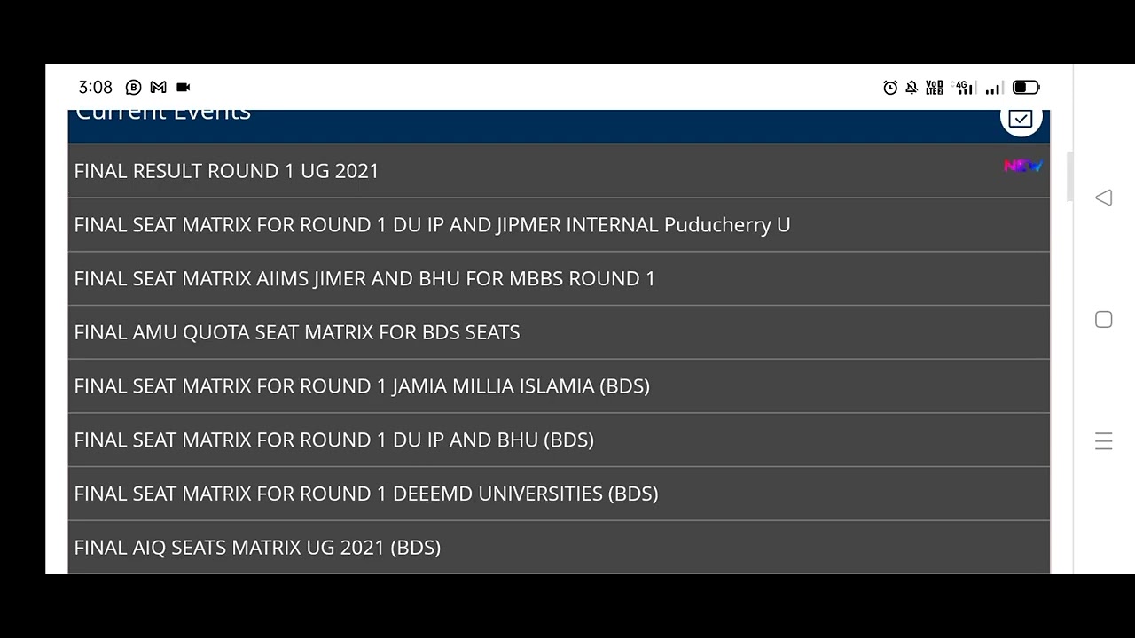 ROUND 1 OF MCC COUNSELLING RESULT ANNOUNCED. CHECK YOUR RESULT NOW..!!