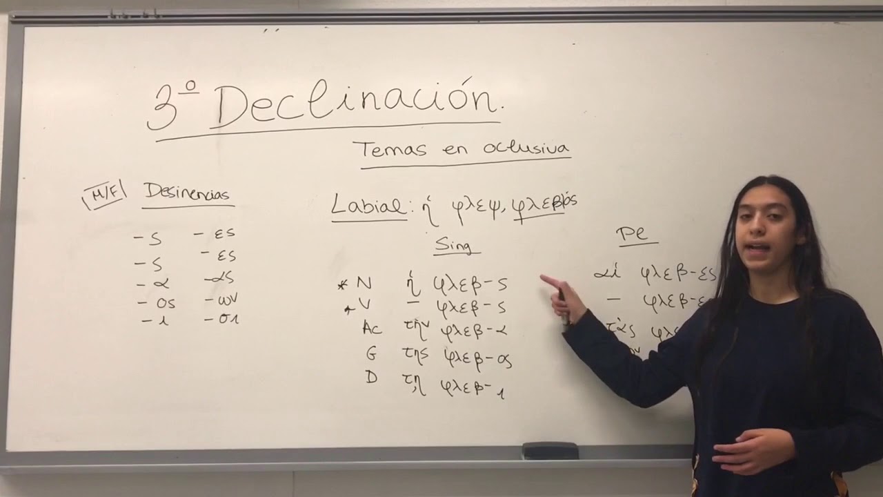 TERCERA DECLINACIÓN (TEMAS EN OCLUSIVA)