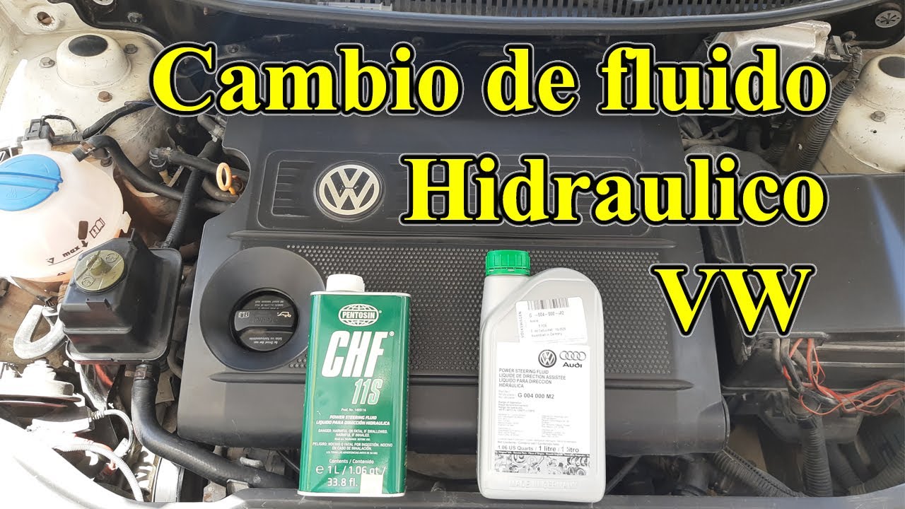 Cambio de fluido de direccion hidraulica en VW polo.