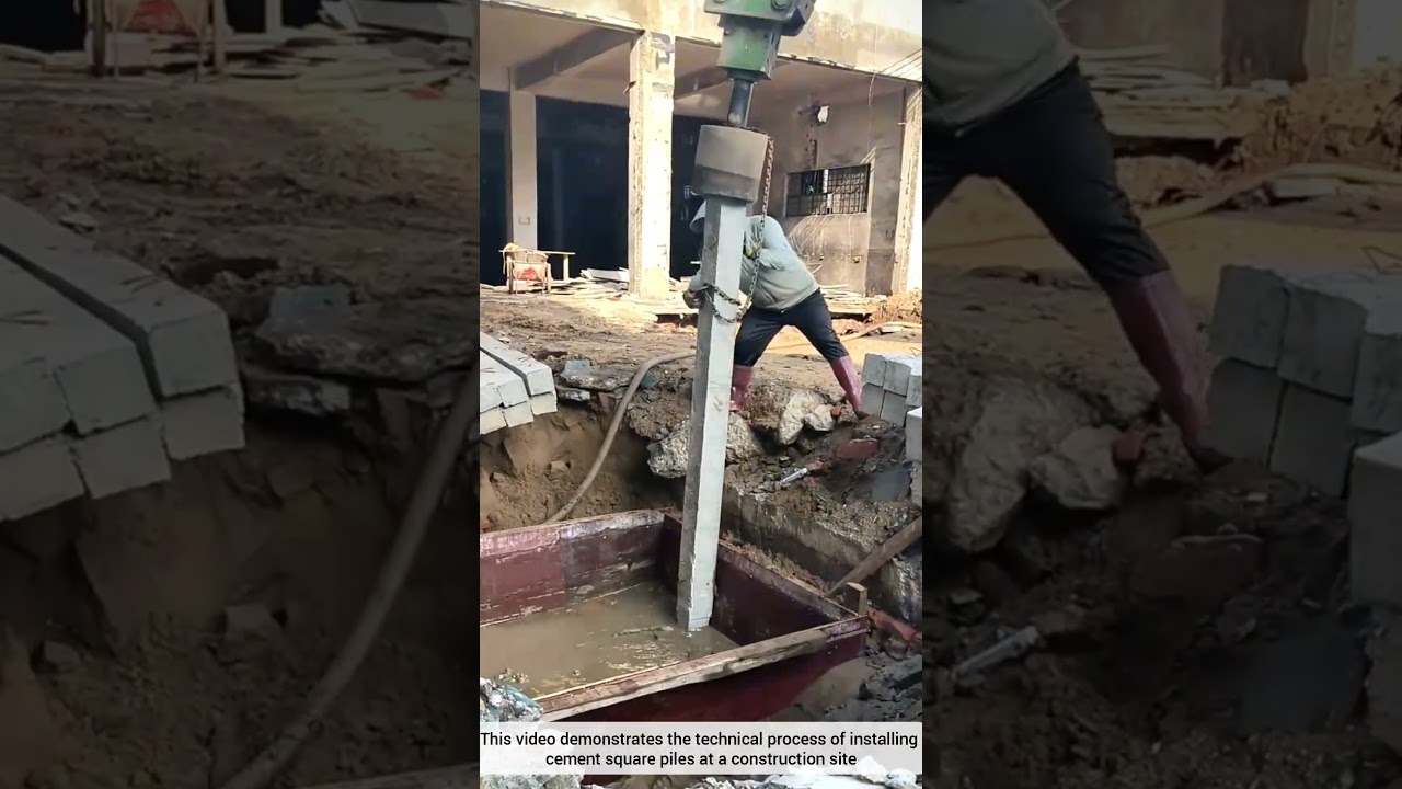 Vertical Alignment and Installation of Concrete Foundation Piles