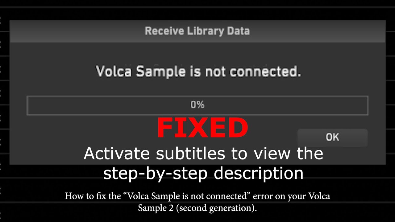Tutorial | Fix Volca Sample is not connected - error | How to transfer Samples Korg Volca 2 USB
