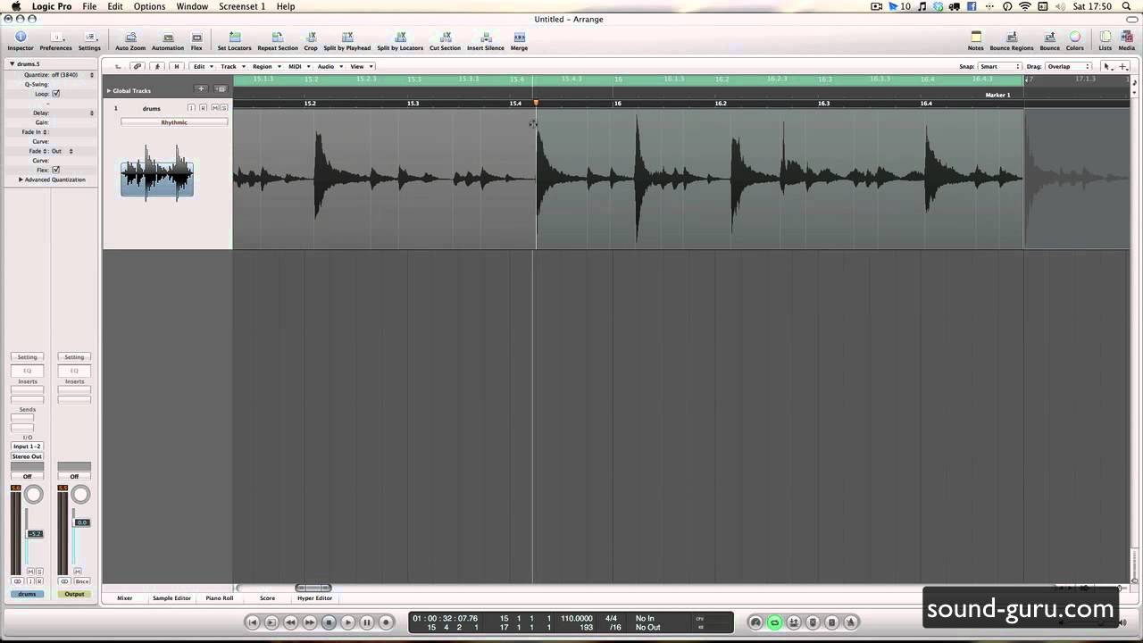 Chopping, Stretching and Glitching Drum Loops in Logic