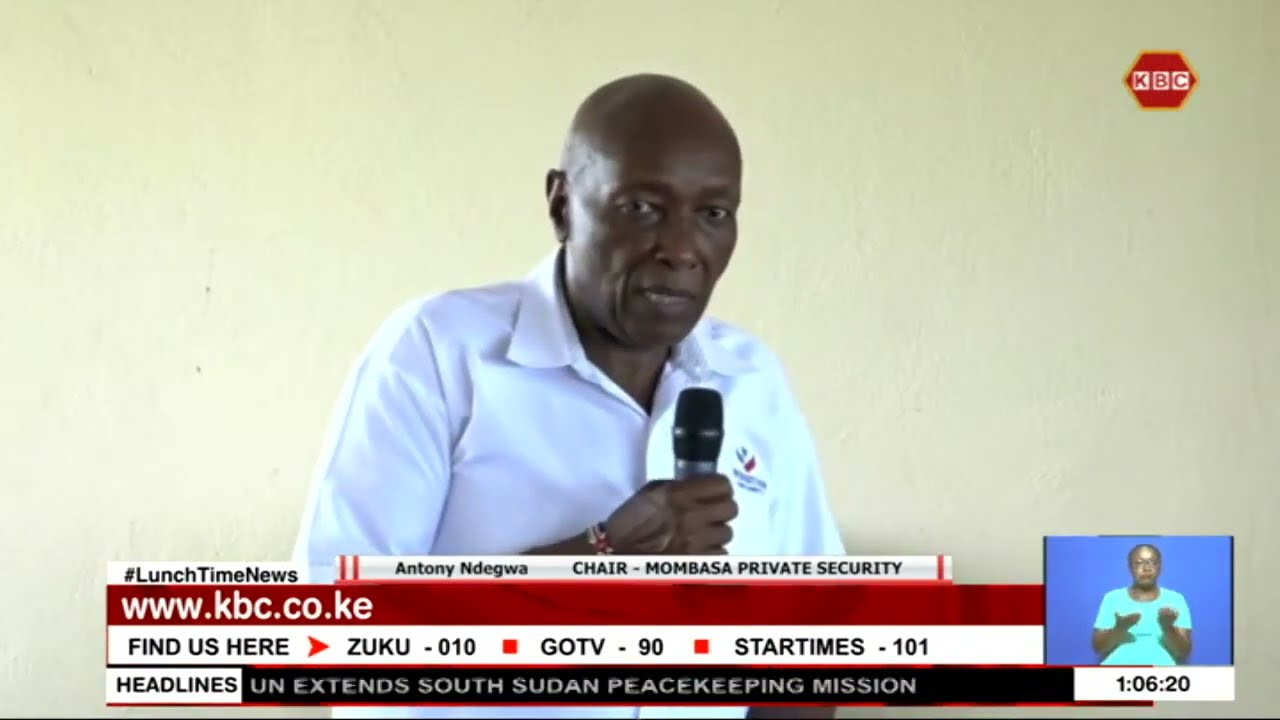 Private security firms at the Coast tasked to vet guards prior to recruitment
