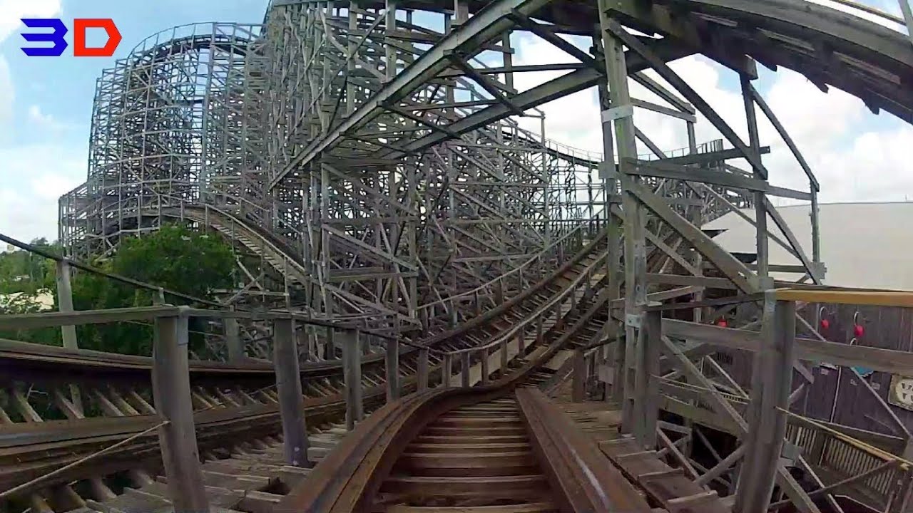 Boardwalk Bullet 3D front seat on-ride HD POV Kemah Boardwalk
