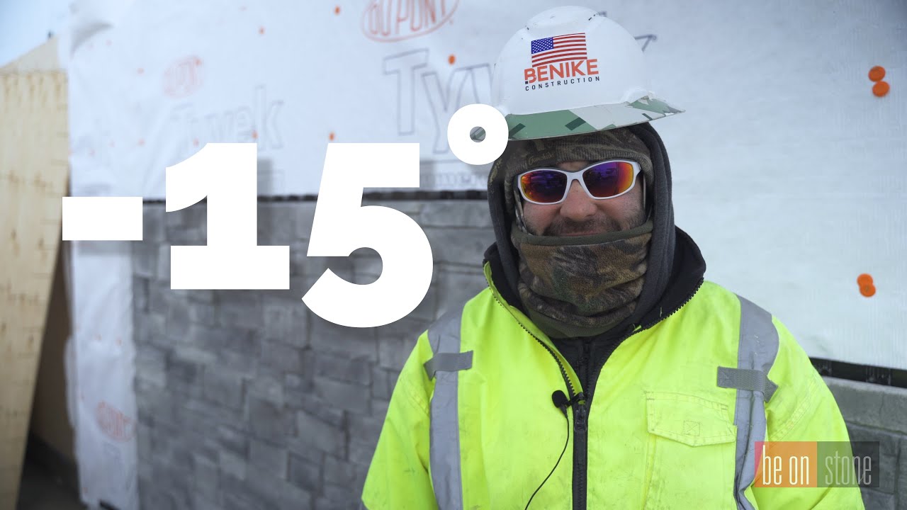 Install Beon Stone&reg; in any weather. Crazy -15 degree install in Minnesota!