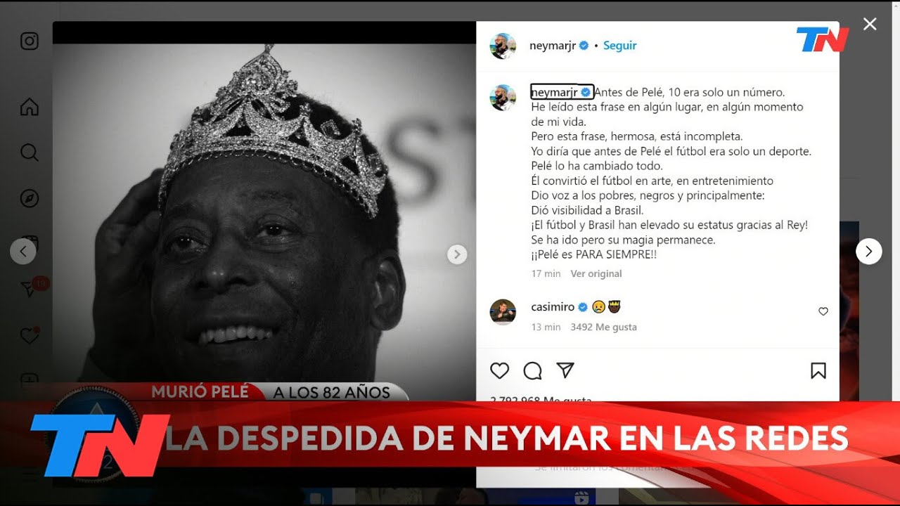 MURIÓ PELÉ I La despedida de los futbolistas a través de las redes