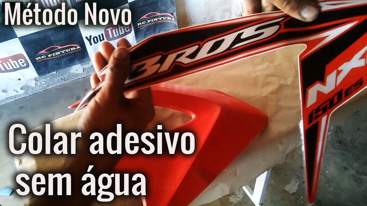Colar adesivo de moto sem água, Método novo Aula gratuita