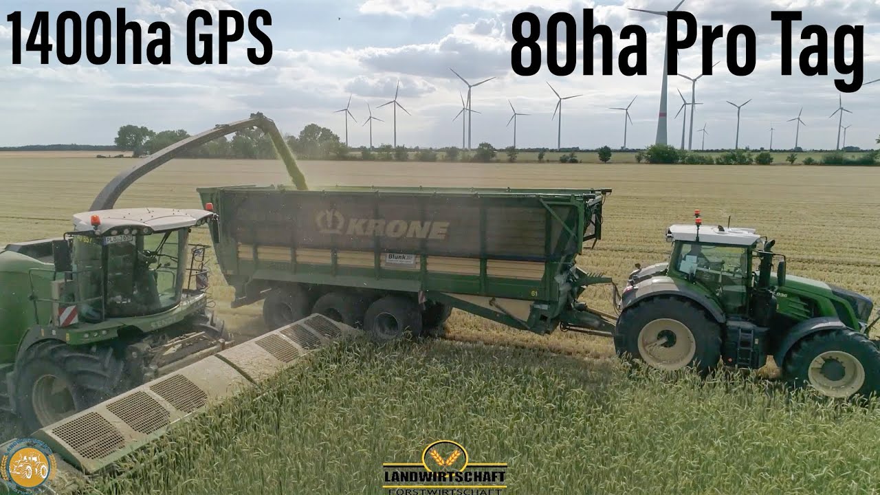 1400 ha GPS LU BLUNK Im Gro&szlig;einsatz! Min. 80ha Pro Tag Getreide f&uuml;r die Biogasanlage! Ernte 2022