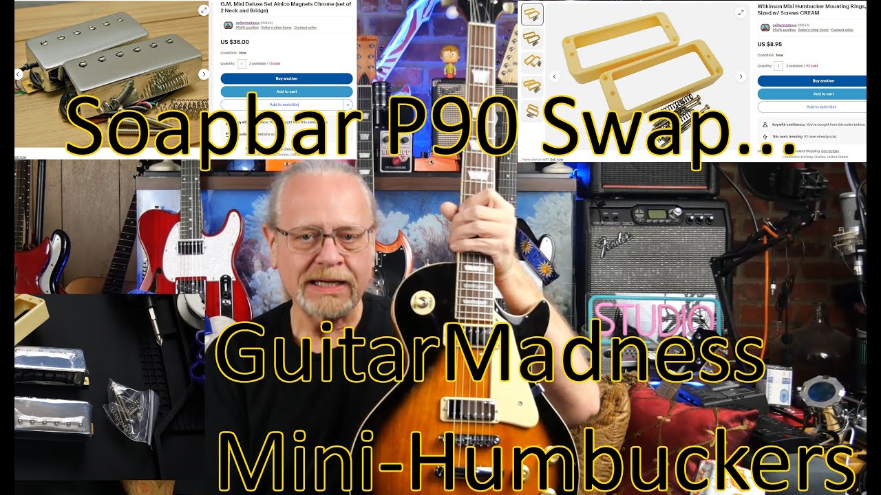 Easy Guitar Mod: Converting Soapbar P90 to Guitar Madness Mini Humbuckers