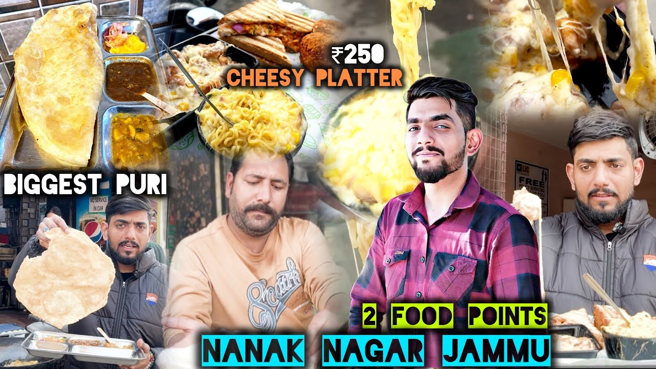 Jammu food tour | Puri chole | Cheese platter ₹250 | Street food india |