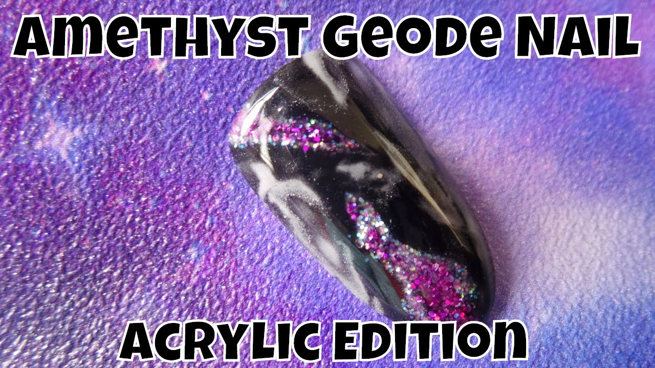 Amethyst Geode Nail - Acrylic Edition