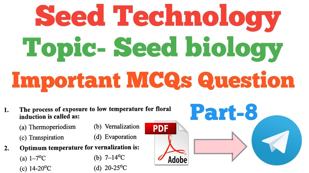 Seed technology important questions MCQ