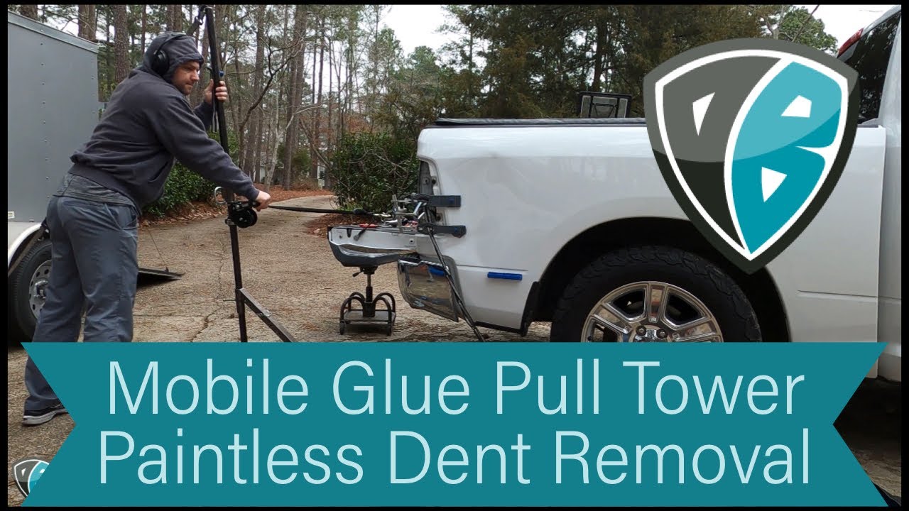 Walk-Through Mobile Glue Pull Tower Repair. Dent Baron, Raleigh, NC