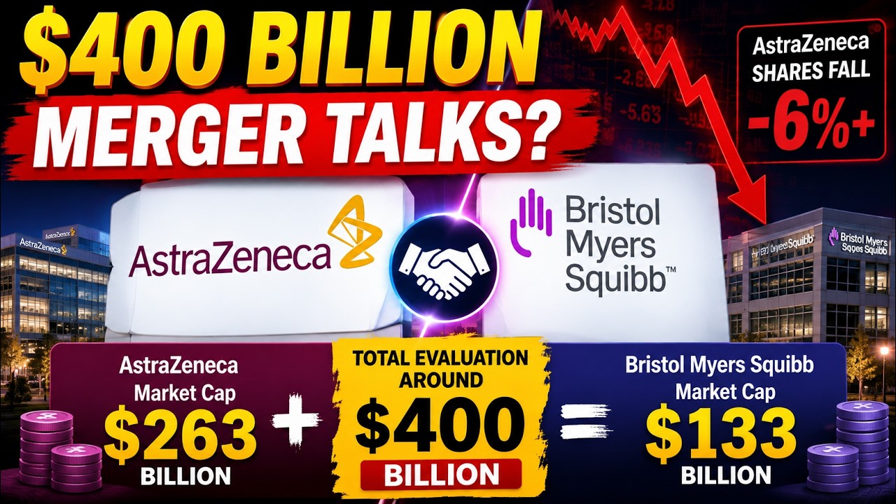 AstraZeneca & Bristol Myers Squibb $400 Billion Merger? Why AstraZeneca Stock Fell | Pharma News