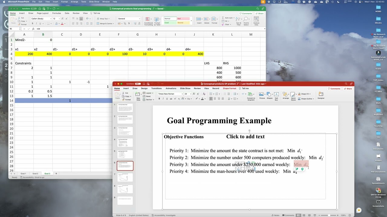 Goal Programming Tutorial