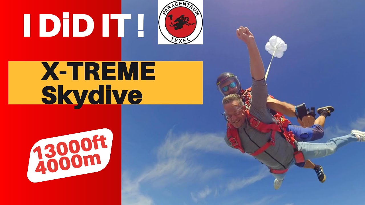 I Did it!! || Parachute sprong Texel || Extreme Skydive 13000ft