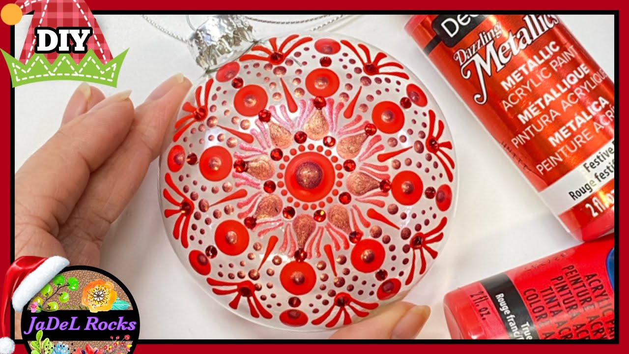 Red Dot Art Mandala Ornament Painting Tutorial