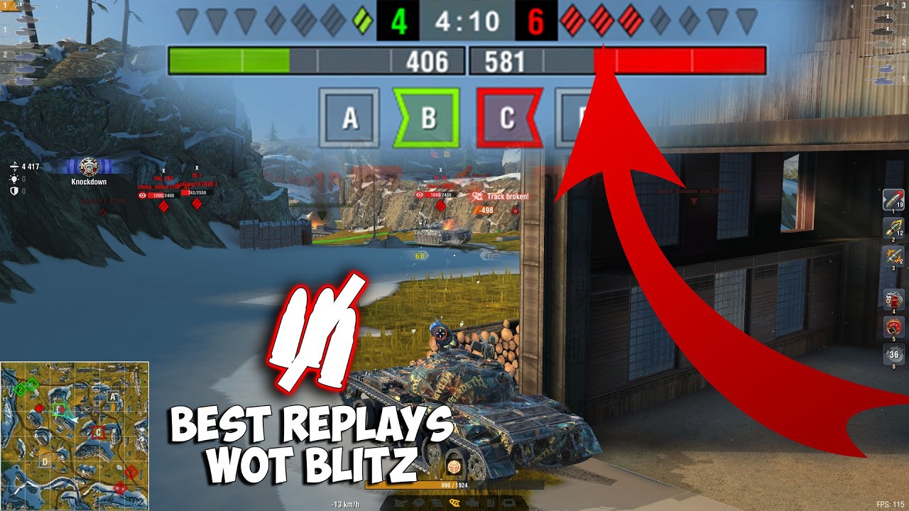 121B | 1 vs 3 | 7412 Damage | Best Replays WoT Blitz