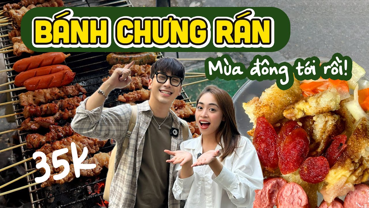 Một ngày mùa đông ĂN TOÀN BÁNH MẶN ở Hà Nội // bánh chưng rán, bánh cuốn ruốc tôm, bánh giò
