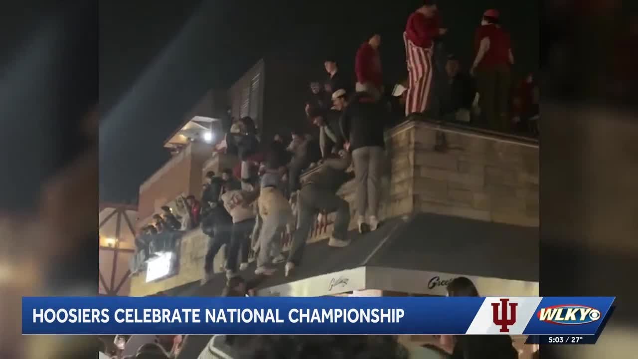 Hoosiers swarm the streets of Bloomington to celebrate IU's national championship