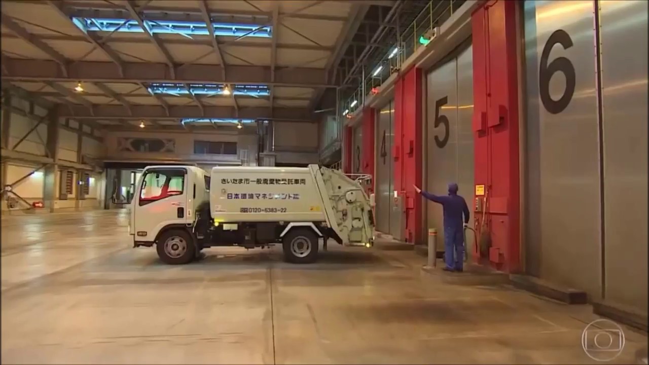 Processo de reciclagem de lixo no Japão
