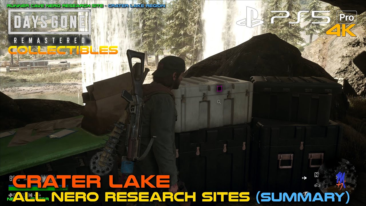 DAYS GONE REMASTERED | CRATER LAKE - ALL NERO RESEARCH SITES (Summary) | PS5 Pro | 4K
