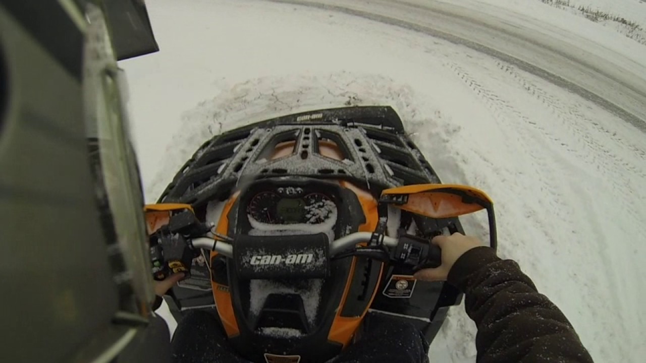 plowing the driveway with the can am flex plow