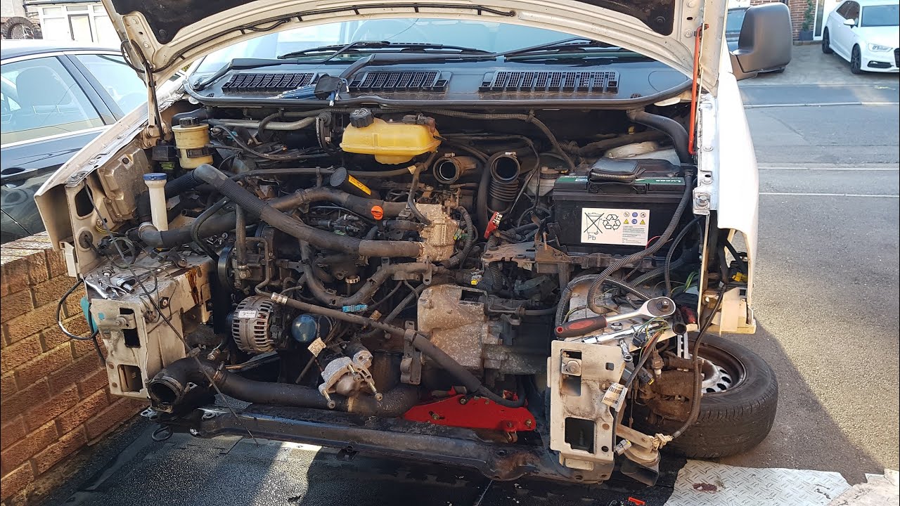 Citroen Peugeot Fiat Dispatch Jumpy Expert Scudo Micro Camper Conversion - [22]  gearbox out