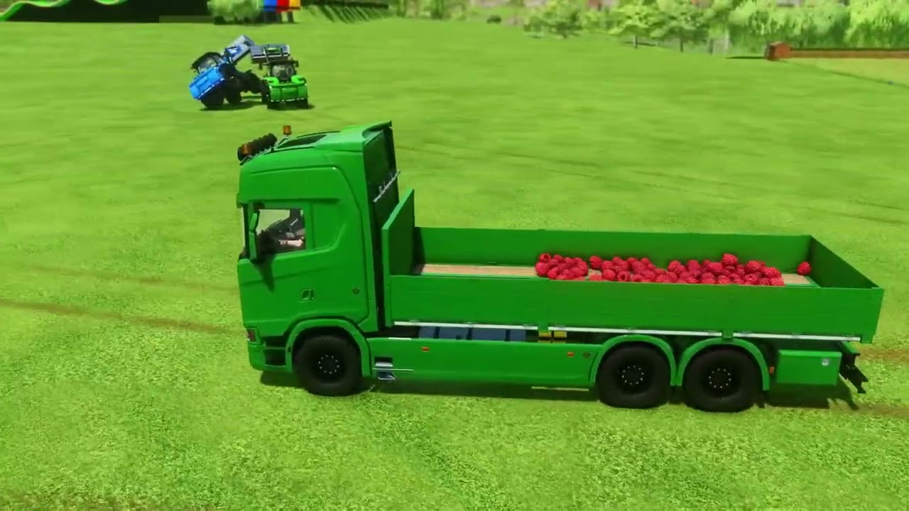 LOAD AND TRANSPORT RASPBERRY WITH SCANIA TRUCKS  |FarmingFantasy