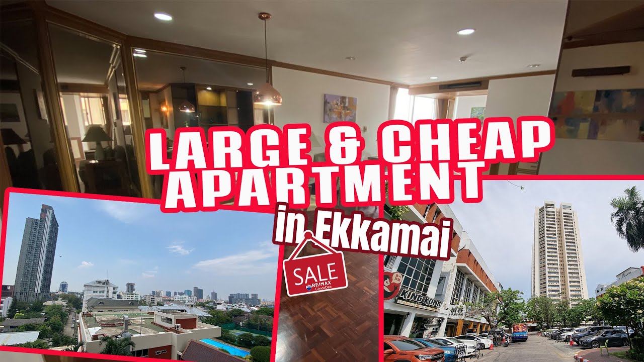 Large Cheap Condo in Bangkok - Property Tour - Apartment for Sale