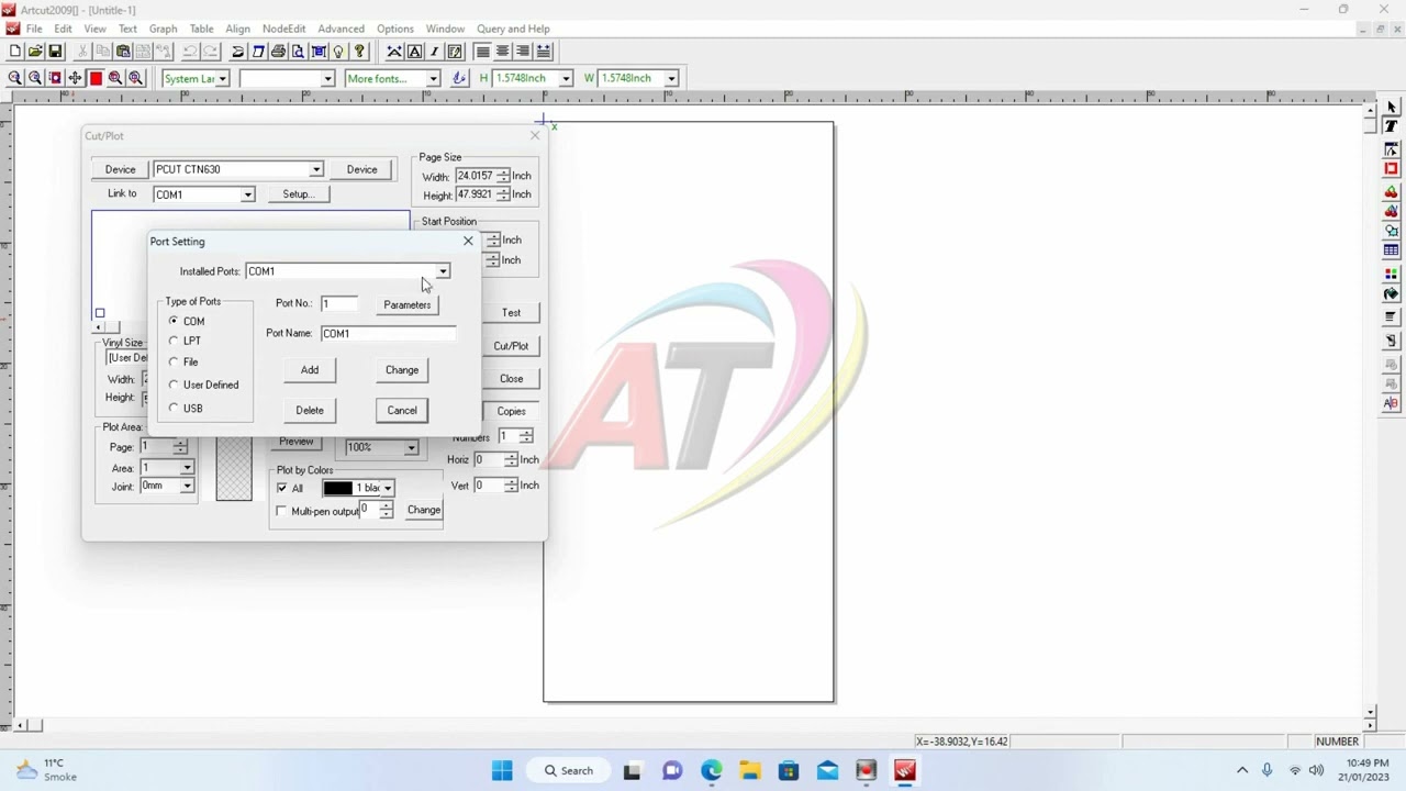 Creation CT 630 Settings In Artcut 2009 in Urdu   Hindi