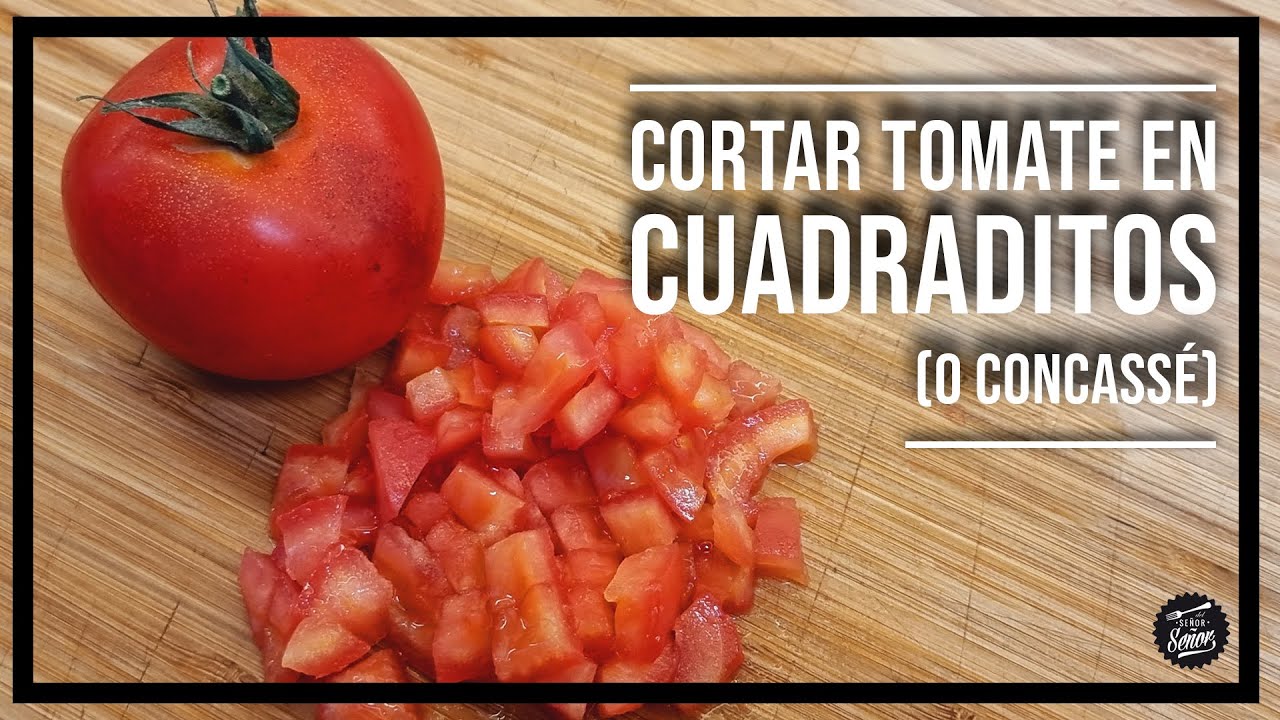 💡 Cortar tomates en CUADRADITOS 🍅 (BRUNOISE o CONCASSÉ)